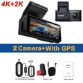 Dash Cam 4K Dual-channel Record 2K HDR 3.69'' IPS TouchScreen 24H Parking Monitor ADAS Car DVR WIFI APP 130° FOV Vehicle Recorde