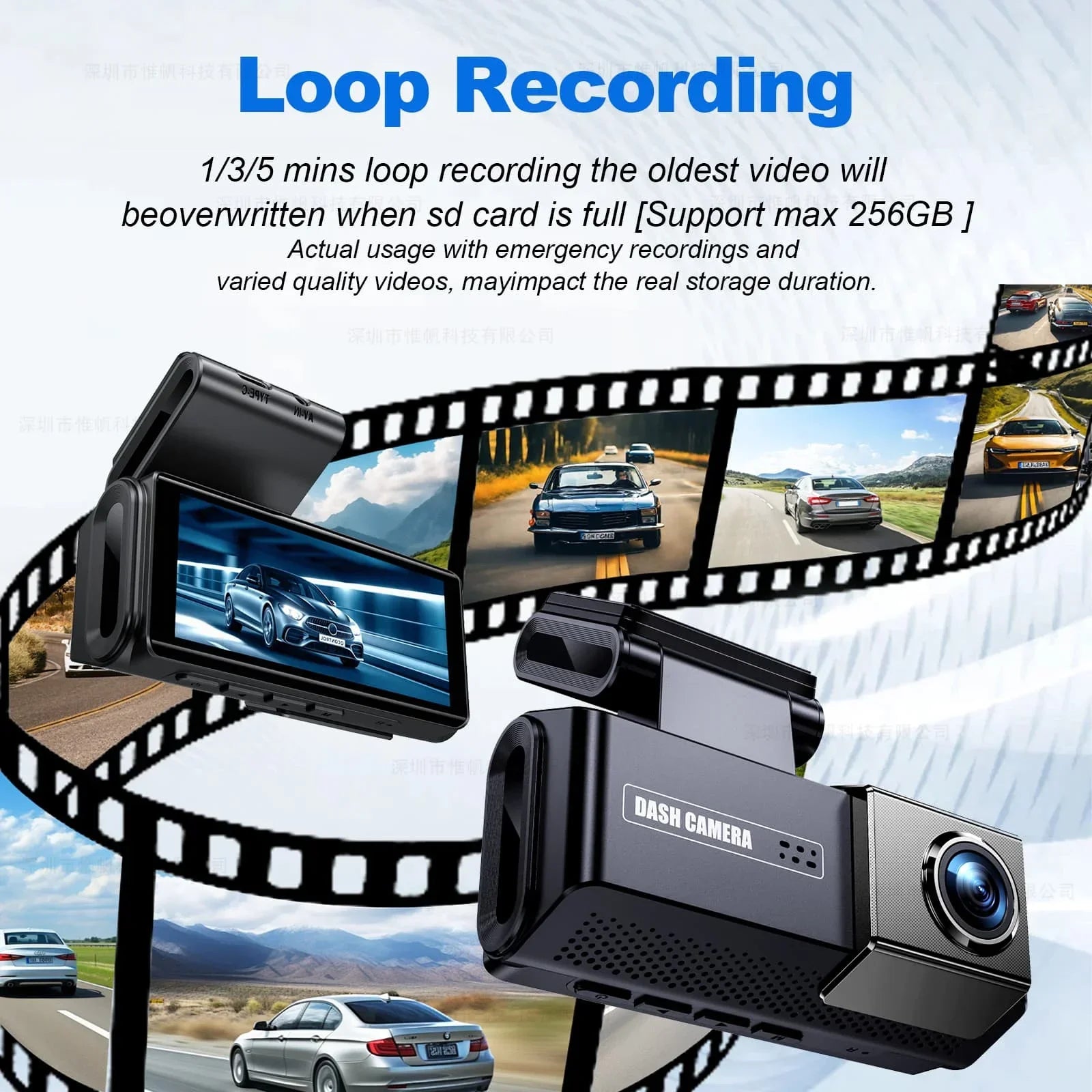 Dash Cam 4K Dual-channel Record 2K HDR 3.69'' IPS TouchScreen 24H Parking Monitor ADAS Car DVR WIFI APP 130° FOV Vehicle Recorde