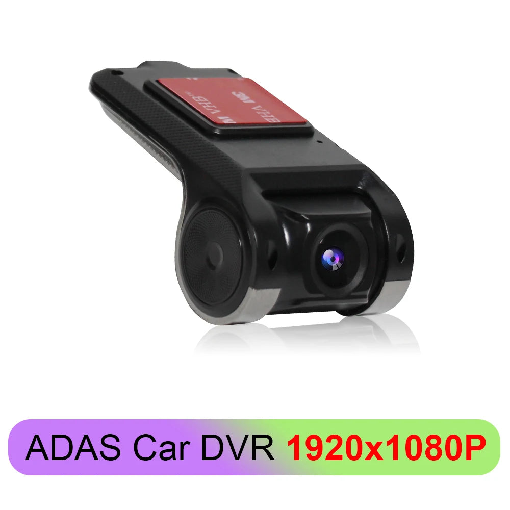 Dash Cam ADAS Car DVR HD 1080P USB Video Recorder For Android Navigation Front and Rear Dual Camera Loop Recording Night Vision