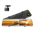 Dash cam, vehicle-mounted DVR, rearview mirror, driving recorder, dual-lens, front and rear cameras, video recorder, black box