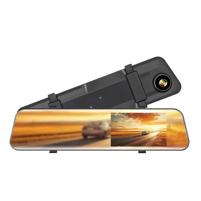 Dash cam, vehicle-mounted DVR, rearview mirror, driving recorder, dual-lens, front and rear cameras, video recorder, black box