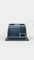 Steel blue multifunctional center console organizer